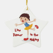 作成のラインダンサー! -女の子 セラミックオーナメント (裏面)