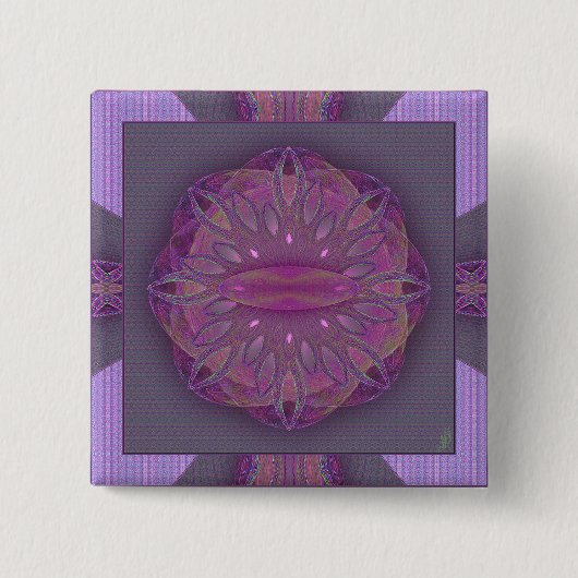 作成の曼荼羅 缶バッジ (正面)