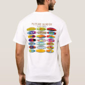 作成の未来のサーファー Tシャツ (裏面)