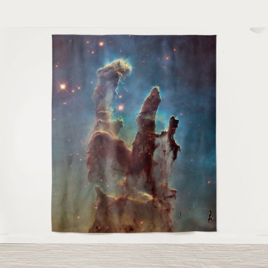 作成の柱の垂直宇宙写真 タペストリー (正面)