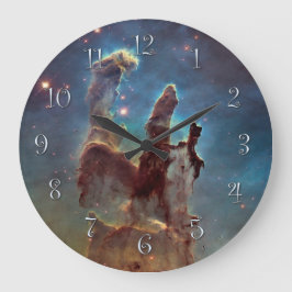 作成の柱 ラージ壁時計