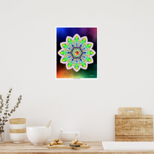 作成の開花 ポスター (キッチン)