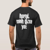 作成のSingh、カスタマイズ黒 Tシャツ (裏面)