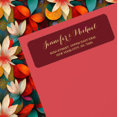 作成カスタムエレガントウェディング差出人住所ラベル ラベル