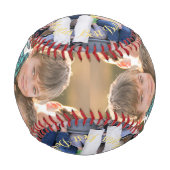 作成カスタムパーソナライズされたFaters Dayフォト文字 野球ボール (裏面)