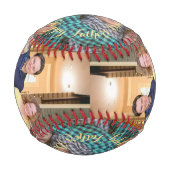 作成カスタムパーソナライズされたFaters Dayフォト文字 野球ボール (正面)