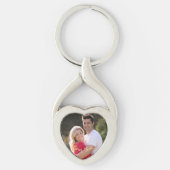 作成カスタムフォト誕生日バレンタインデーハート キーホルダー (正面)