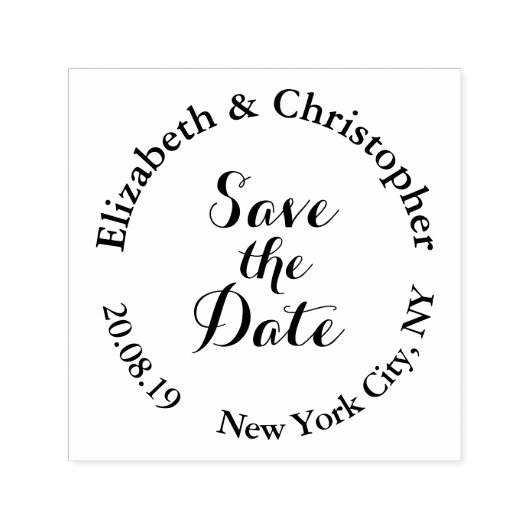 作成カスタムモダンエレガント日付の保結婚存 セルフインキングスタンプ (デザイン)