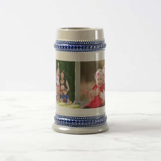 作成カスタムヴィンテージスタイルビアスタイン写真マググ ビールジョッキ (中央)