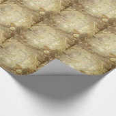 作成カスタムヴィンテージ紙花テンプレート ラッピングペーパー (角)