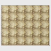 作成カスタムヴィンテージ紙花テンプレート ラッピングペーパー (フラット)