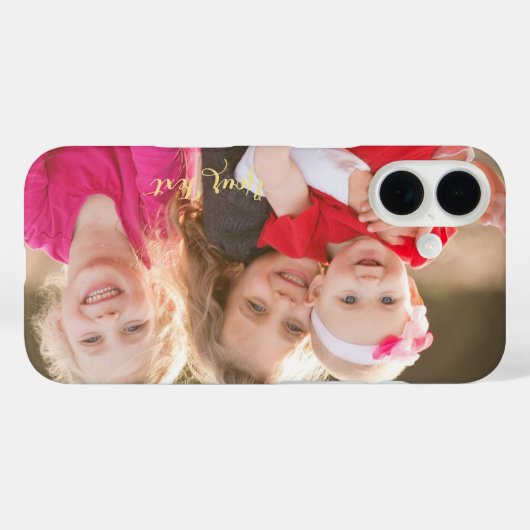 作成カスタム写真文字タフ保護リンゴ Case-Mate iPhoneケース (裏面 (横))