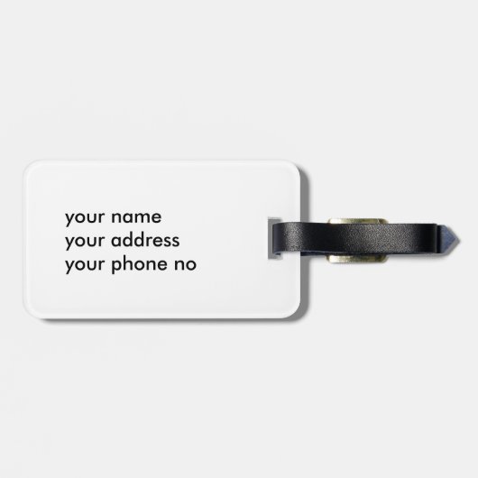 作成カスタム文字シンプル3語式 ラゲッジタグ (裏面横)