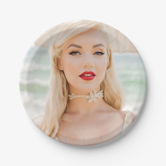 作成シンプルカスタム紙プレート ペーパープレート (正面)