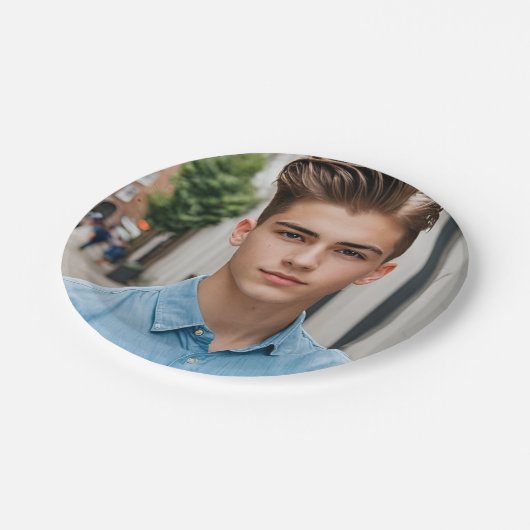 作成シンプルカスタム紙プレート ペーパープレート (アングル)