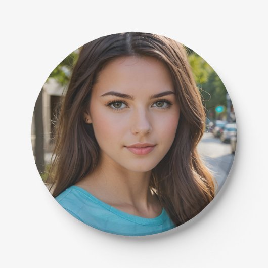 作成シンプルカスタム紙プレート ペーパープレート (正面)