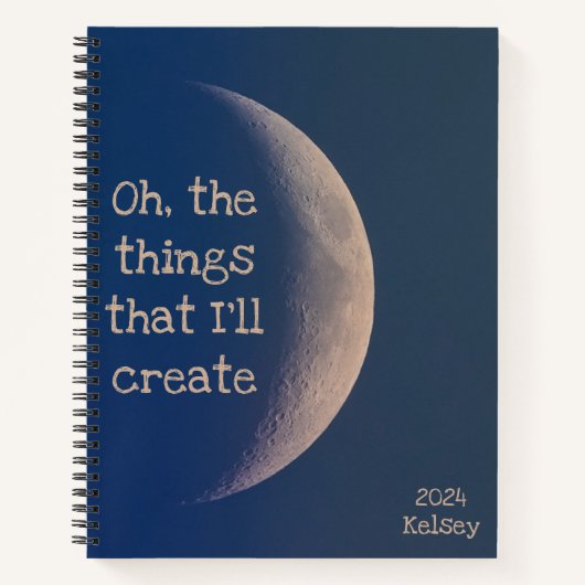 作成パーソナライズされた仕訳帳 ノートブック (正面)