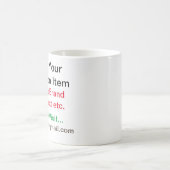 作成プロモーション項目のログ コーヒーマグカップ (中央)