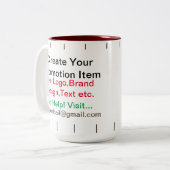 作成プロモーション項目のログ ツートーンマグカップ (正面左)