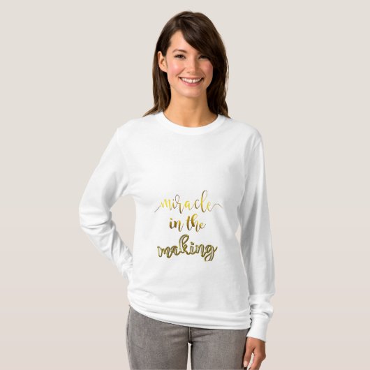 作成マタニティシャツの奇跡 Tシャツ (正面フル)