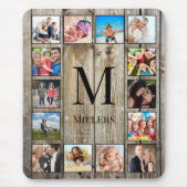 作成ユーザーカスタムフォトコラージュファ素朴ームハウス マウスパッド (正面)
