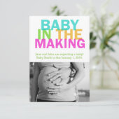 作成妊娠の発表のベビー 案内状 (スタンド正面)