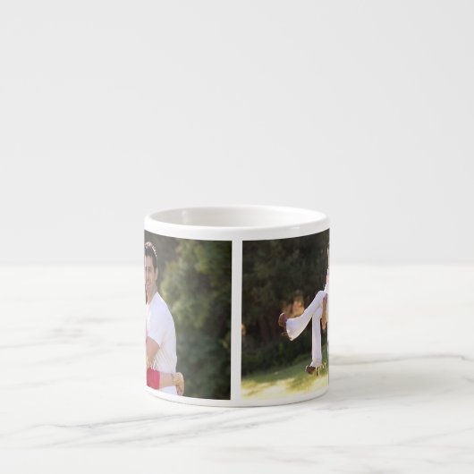 作成2カスタムフォトパーソナライズされた文字モノグラム エスプレッソカップ (正面)