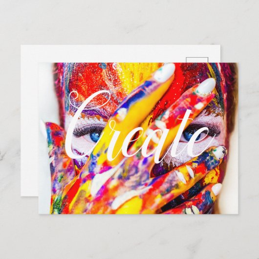 作成/やる気を起こさせる A ポストカード (正面/裏面)