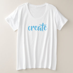 「作成」ウィメンズプラスサイズTシャツ プラスサイズTシャツ