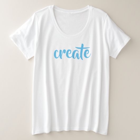 「作成」ウィメンズプラスサイズTシャツ プラスサイズTシャツ (デザイン正面)