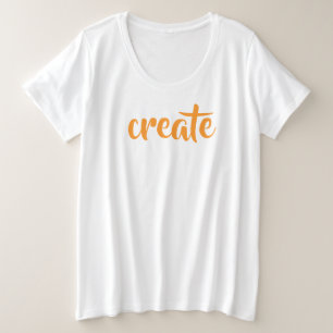 「作成」ウィメンズプラスサイズTシャツ プラスサイズTシャツ