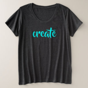 「作成」ウィメンズプラスサイズTシャツ プラスサイズTシャツ