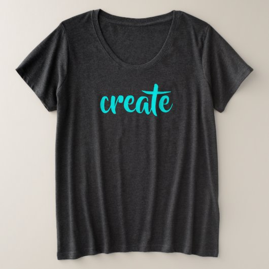 「作成」ウィメンズプラスサイズTシャツ プラスサイズTシャツ (デザイン正面)