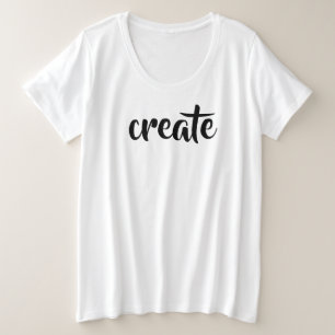 「作成」ウィメンズプラスサイズTシャツ プラスサイズTシャツ
