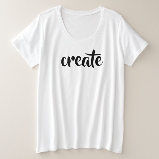 「作成」ウィメンズプラスサイズTシャツ プラスサイズTシャツ (デザイン正面)