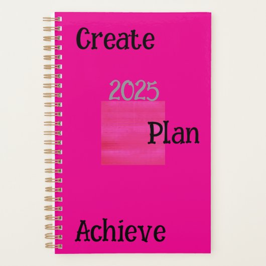 作成、計画、達成 プランナー手帳 (正面)