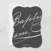 作成 Baptism ロザリー 十字架 ピンク 写真 宗教的 招待状 (裏面)