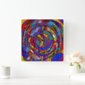 作文#17 Michael Moffa著 スクエア壁時計 (ホーム)