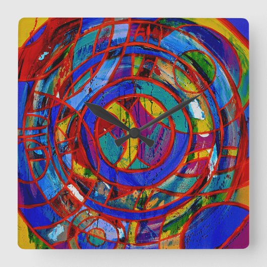 作文#17 Michael Moffa著 スクエア壁時計 (正面)