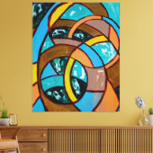 作文#8トリオby Michael Moffa キャンバスプリント (インサイチュ (リビング))