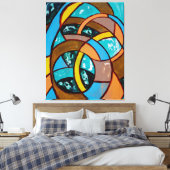 作文#8トリオby Michael Moffa キャンバスプリント (インサイチュ (寝室))