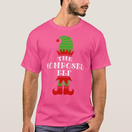 作曲された小妖精や小人クリスマスマッチファミリーコーク Tシャツ (正面)