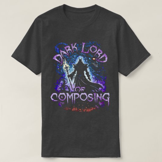 作曲の暗い主 Tシャツ (デザイン正面)
