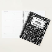 作曲ノート学生学校先生ブラック プランナー手帳 (ディスプレー)