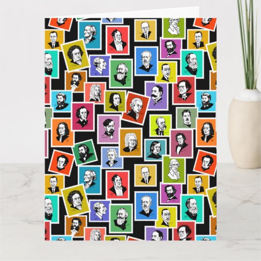 作曲家のポートレートによるパタもっとも偉大ーン カード (正面)