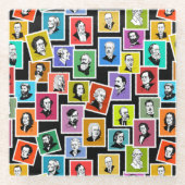 作曲家のポートレートによるパタもっとも偉大ーン ガラスコースター (正面)