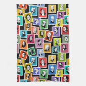 作曲家のポートレートによるパタもっとも偉大ーン キッチンタオル (縦)