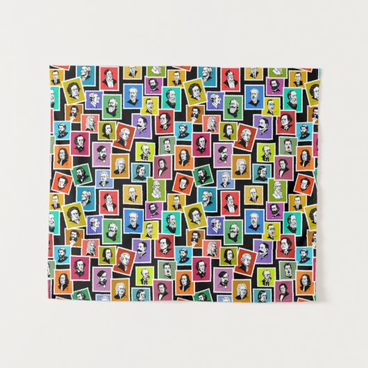 作曲家のポートレートによるパタもっとも偉大ーン タペストリー (正面(横))