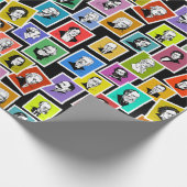 作曲家のポートレートによるパタもっとも偉大ーン ラッピングペーパー (角)