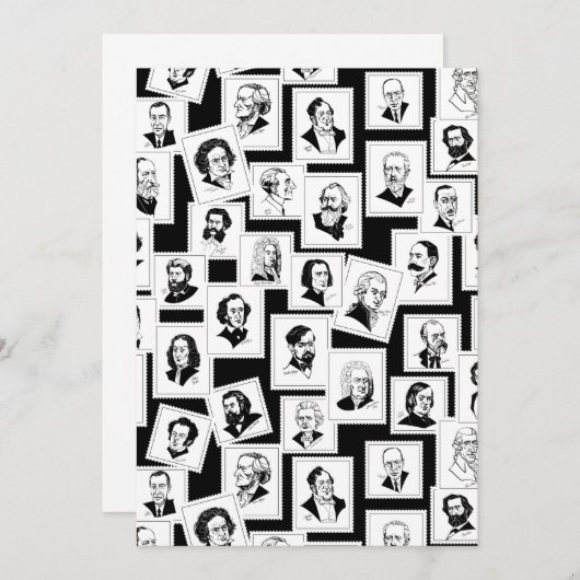 作曲家のポートレートによるパタもっとも偉大ーン 招待状 (正面/裏面)